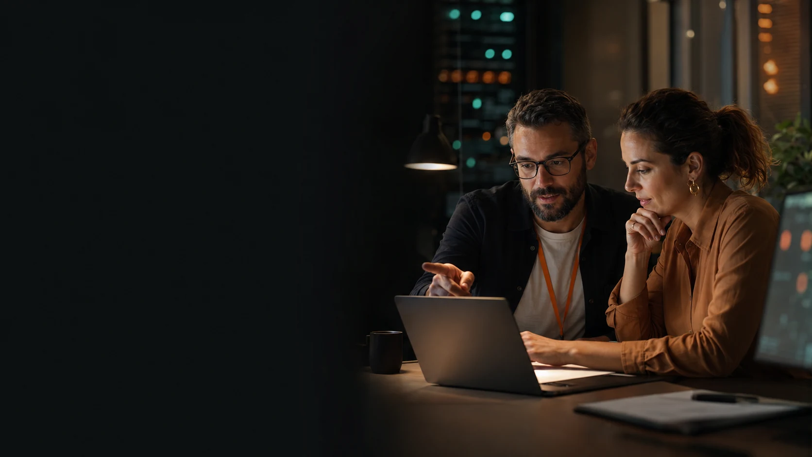 Technology advisor collaborating with a business leader